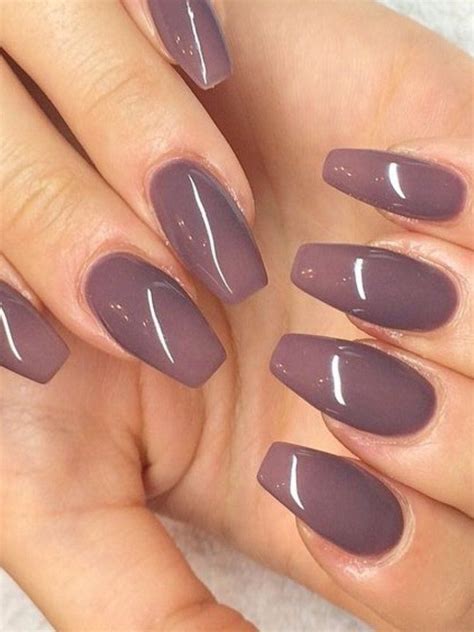 solid color coffin nails